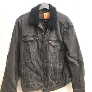 Levi’s Black denim Sherpa fleece Jacket